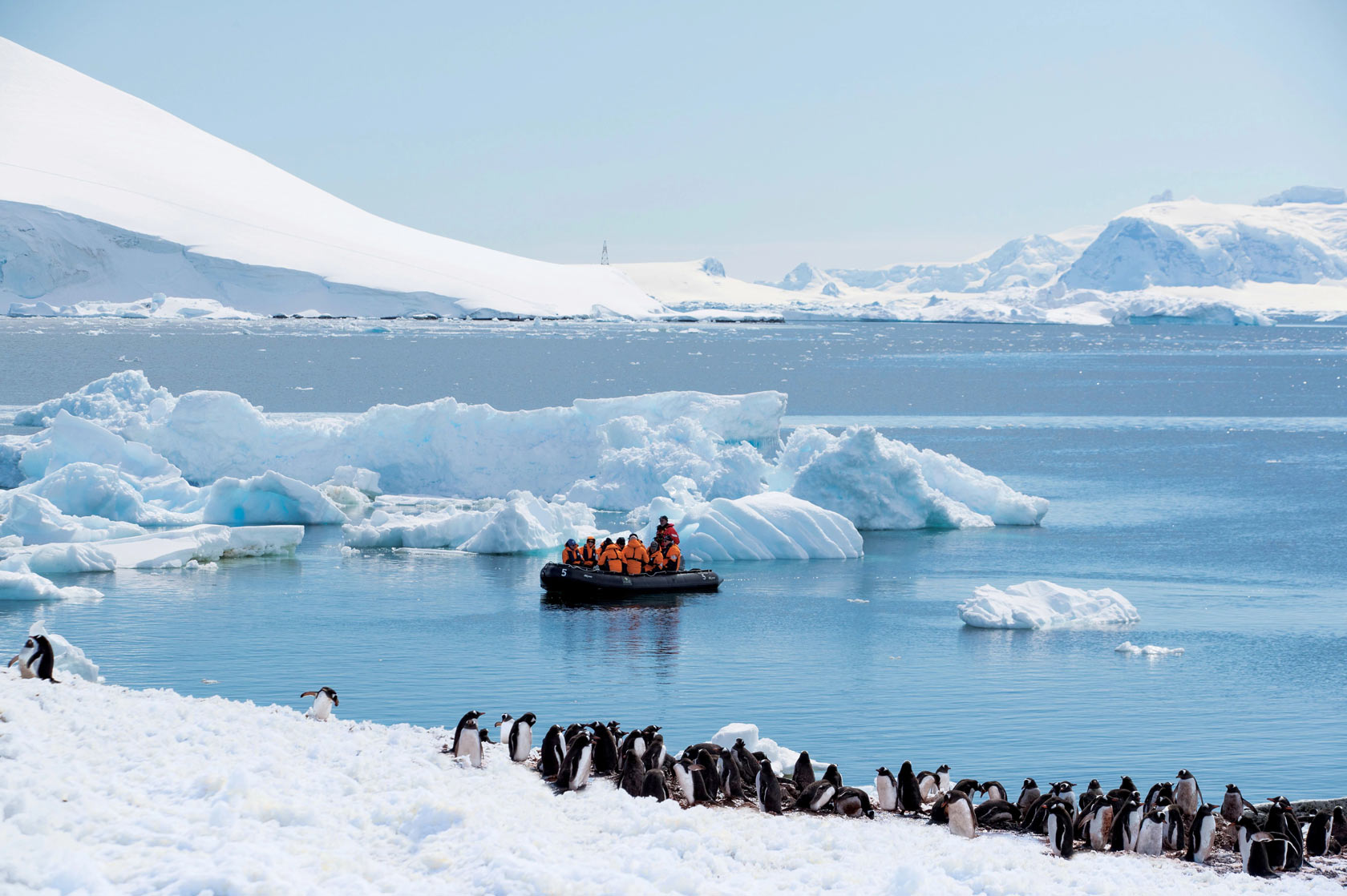 Kayak, Neko Harbor, Antarctica, snow, iceberg, mountains