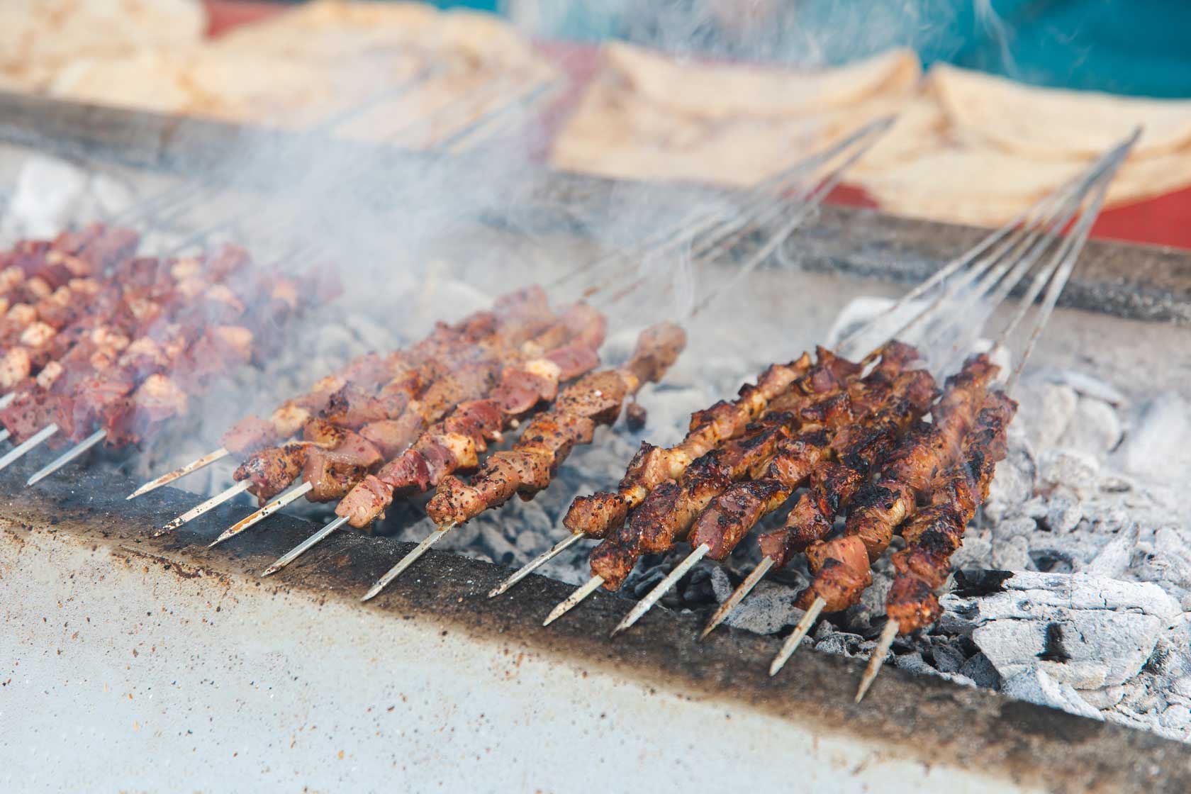 Traditional Turkish Liver Shish Kebab