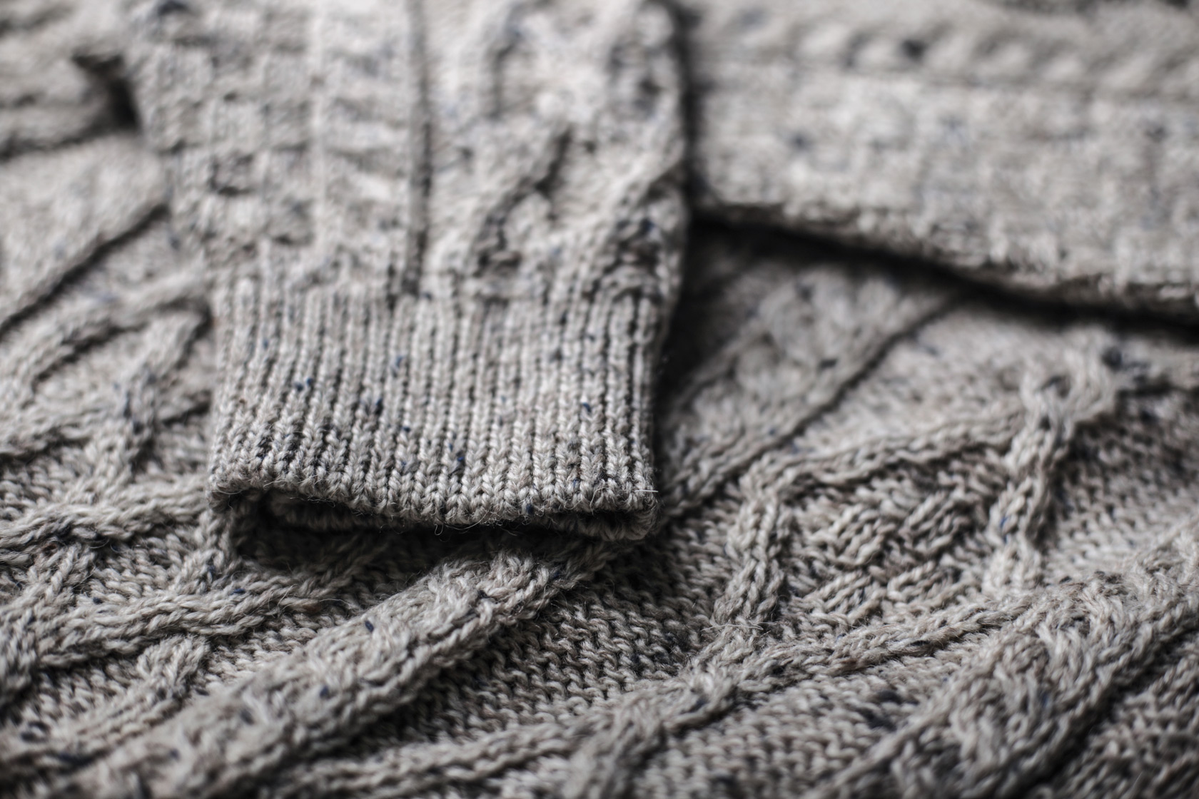 Aran wool sweater