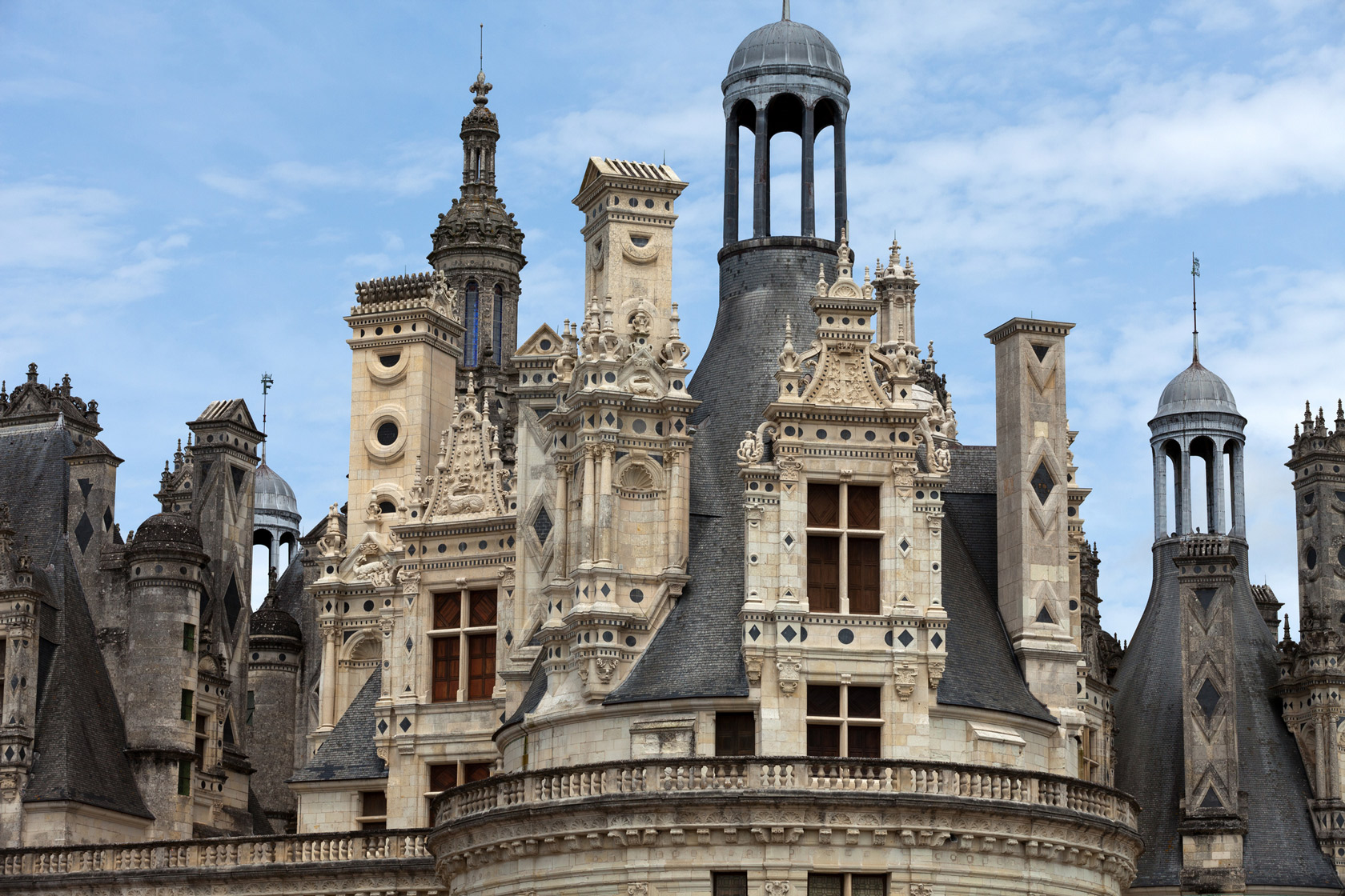 Chambord Castle. Built as a hunting lodge for King Francois I, between 1519 and 1539, this castle is the largest and most frequented of the Loire Valley.