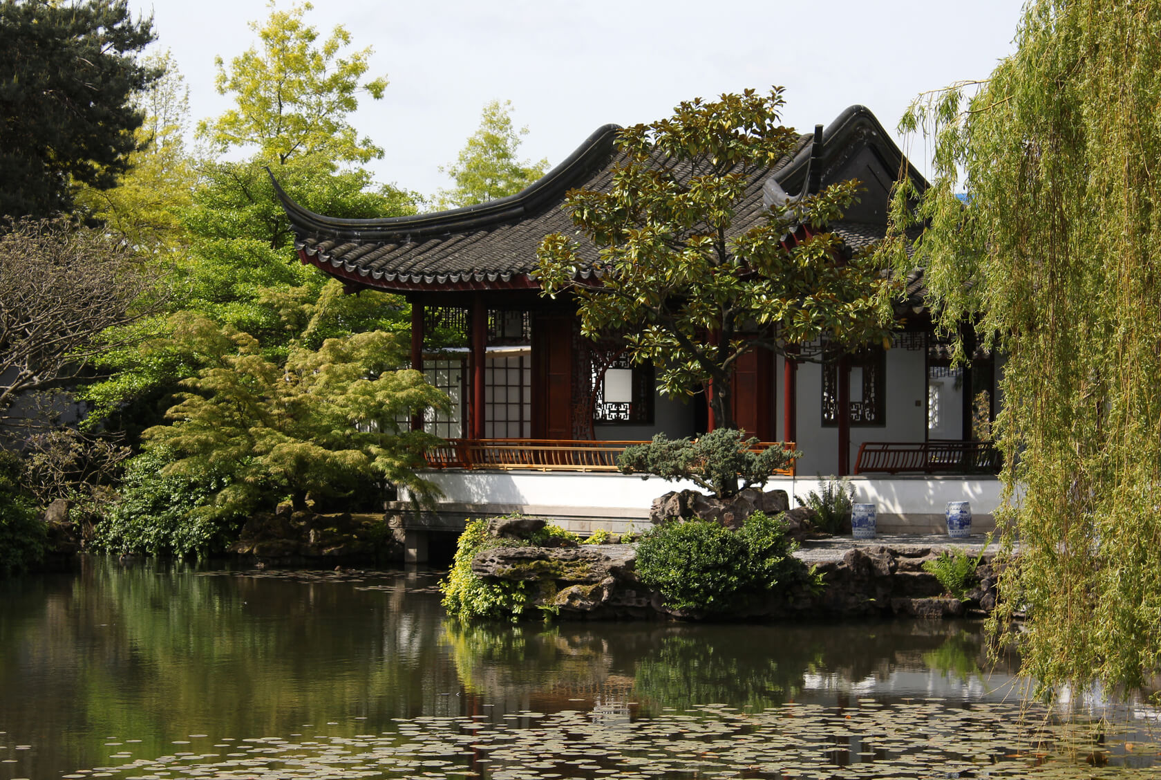 Sun Yat-Sen Calissical Chinese Garden. The beautiful Dr. Sun Yat Sen Gardens in Vancouver's Chinatown. British Columbia, Canada.