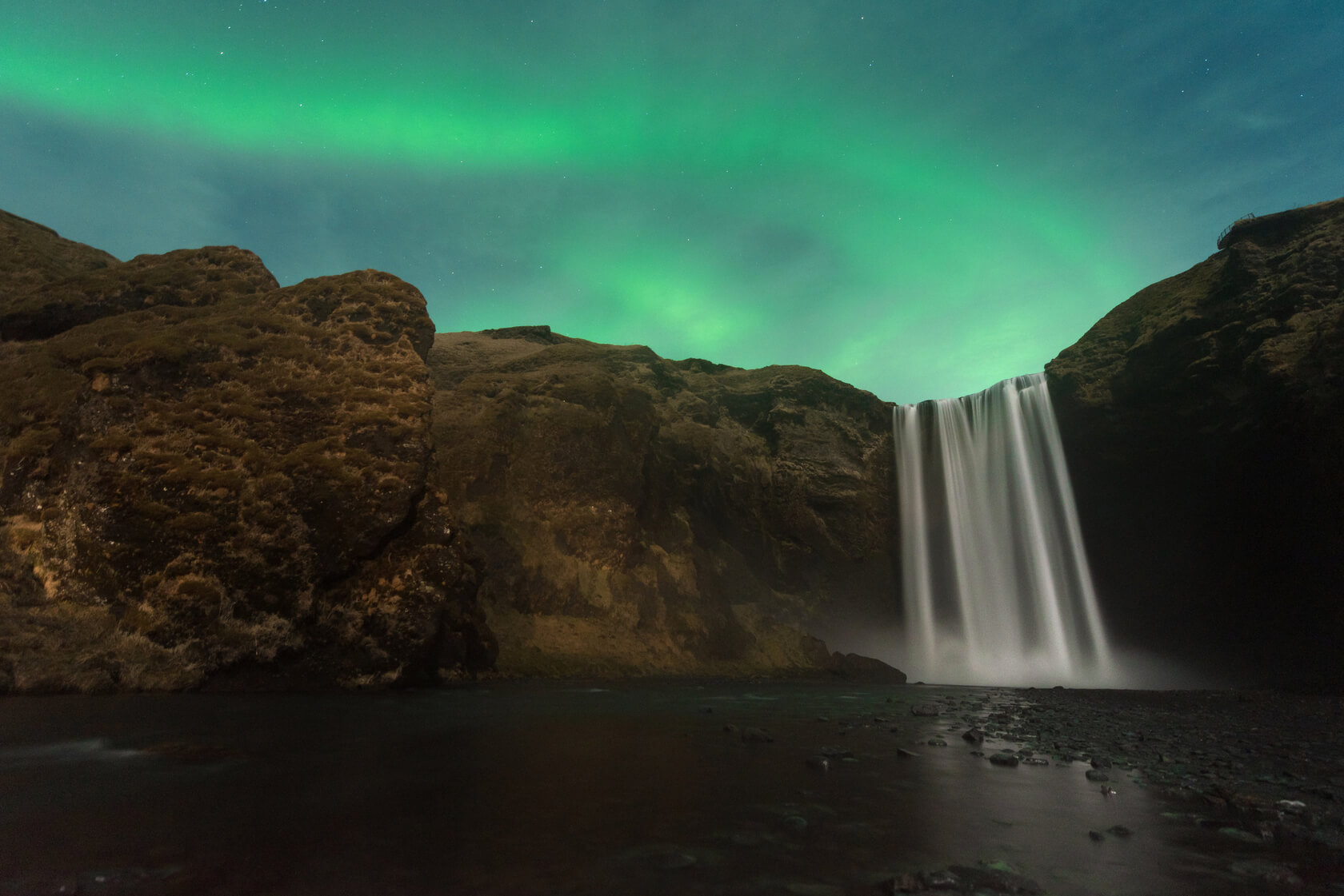Seljalandfoss waterfall in summer time, Iceland