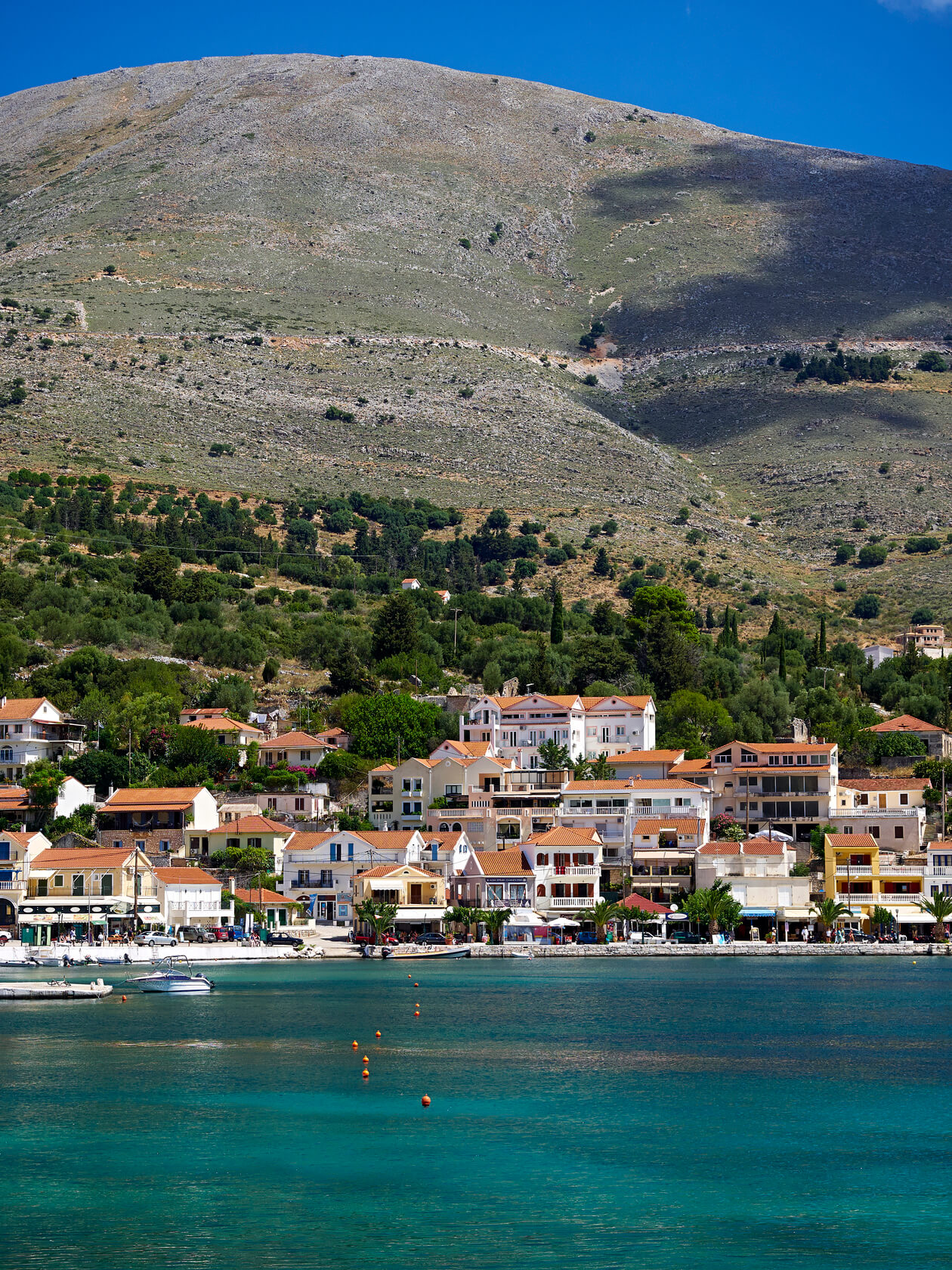 Mountain by the sea in Agios Greece