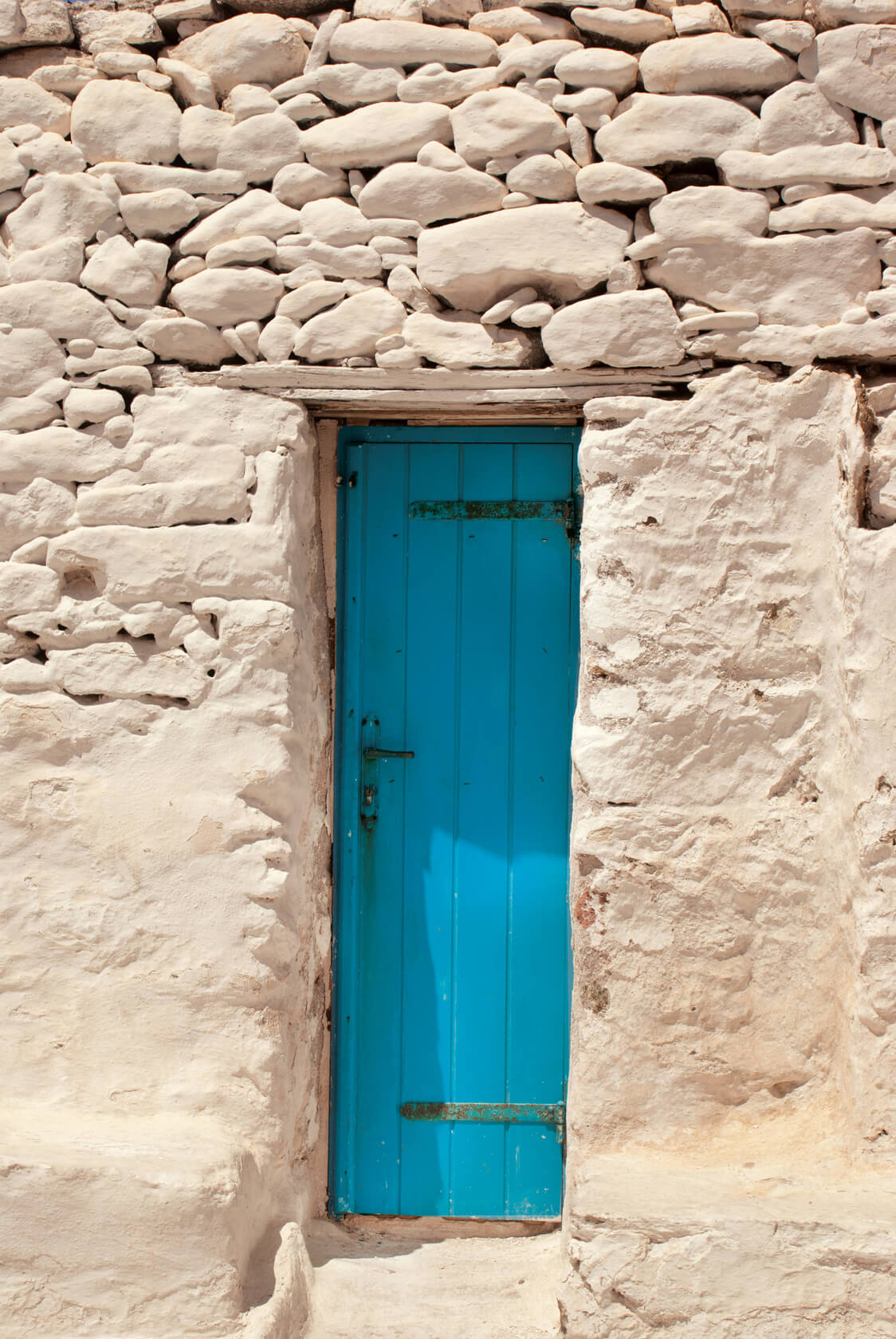 Mykonos Nightime, Greece, architecture, blue door