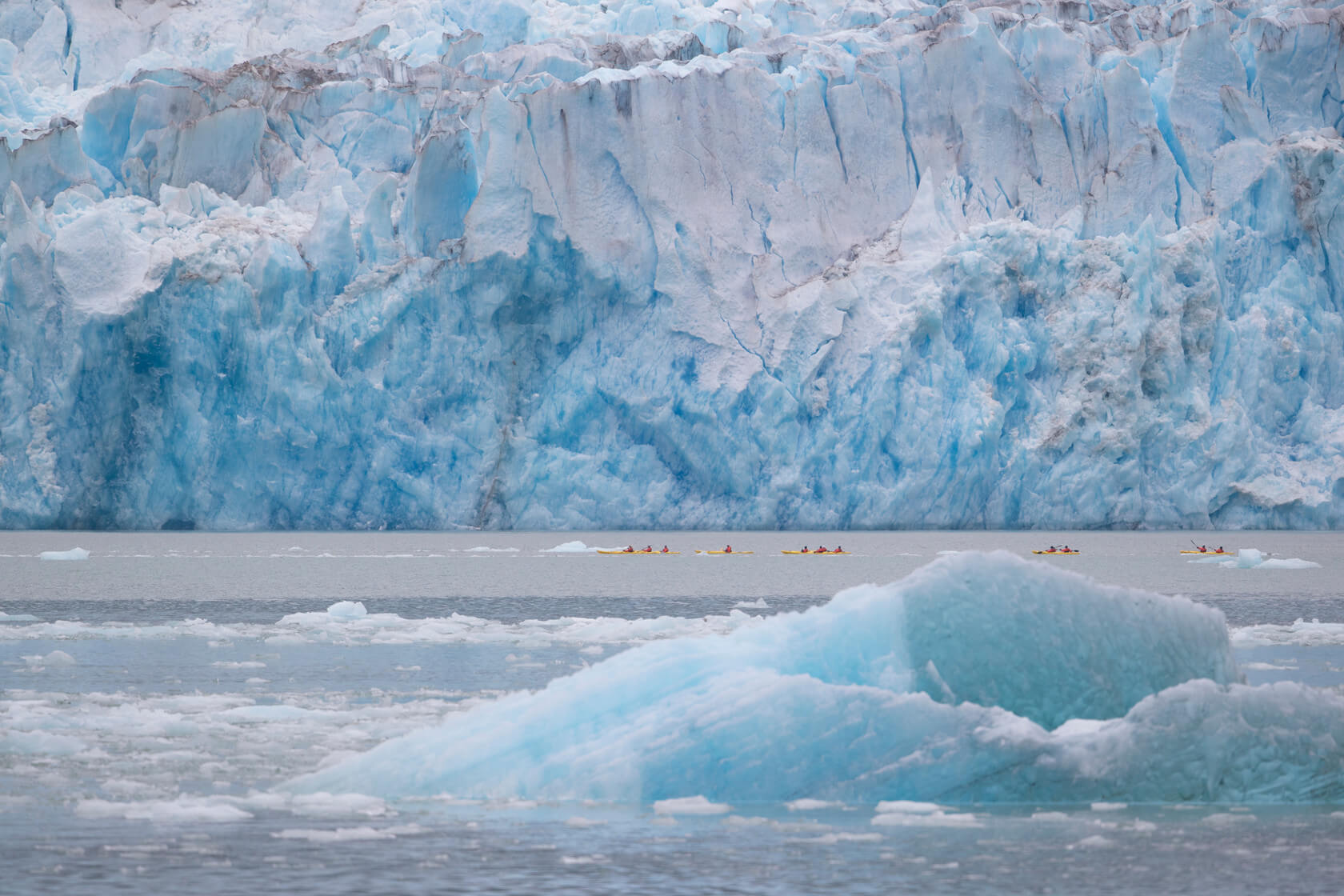 Alaska Dawes Glacier Endicott Arm Southeast Alaska kayaking, water, ice)