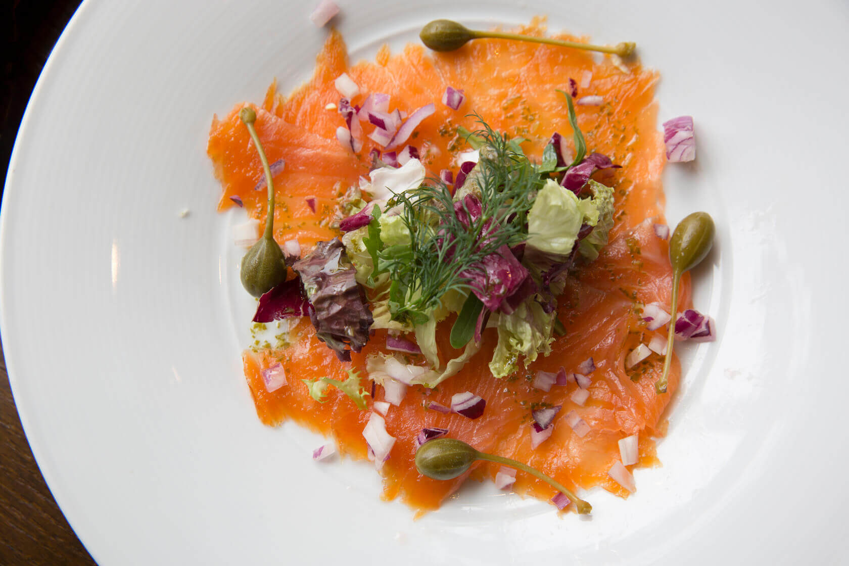 A plate full of Scandinavian lox